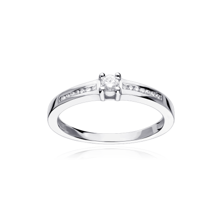 Anillo "Caserta" Oro 18k y Diamantes 0.18 cts