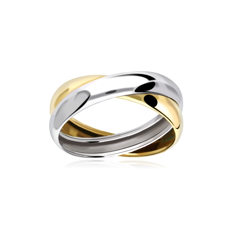 Anillo "Olera" Oro Bicolor 18k