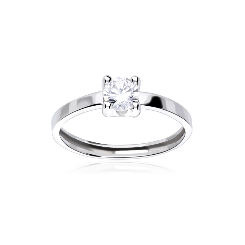 ANILLO "ICONIC" ORO BLANCO 18K Y CIRCONITA