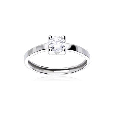 ANILLO "ICONIC" ORO BLANCO 18K Y CIRCONITA