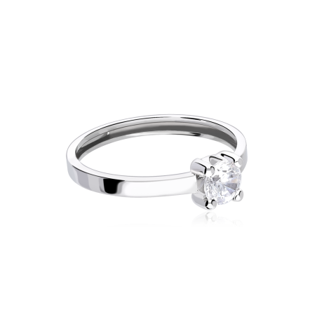 ANILLO "ICONIC" ORO BLANCO 18K Y CIRCONITA