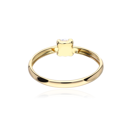 Anillo oro 18k y circonita 4mm "Four"