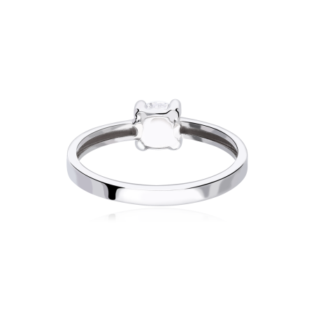 ANILLO "ICONIC" ORO BLANCO 18K Y CIRCONITA