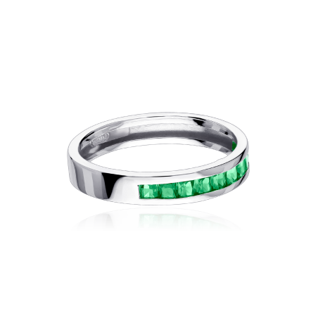 Anillo Oro 18k y esmeraldas "Guelmin"