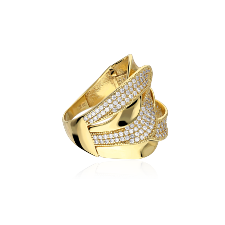 Anillo "Supreme"  de Oro 18k y circonitas
