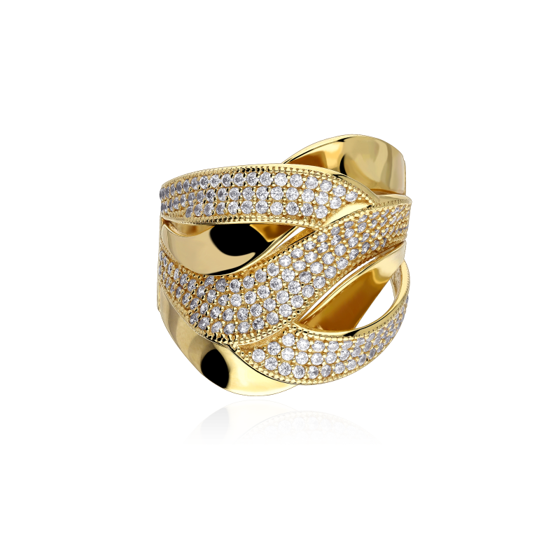 Anillo "Supreme"  de Oro 18k y circonitas