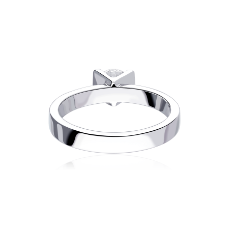 Anillo "Fiumicino" Oro Blanco 18k y Diamante 0,55 cts