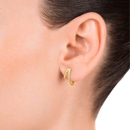 Pendientes Viceroy elegant plata circonitas baño oro 13000E000-93