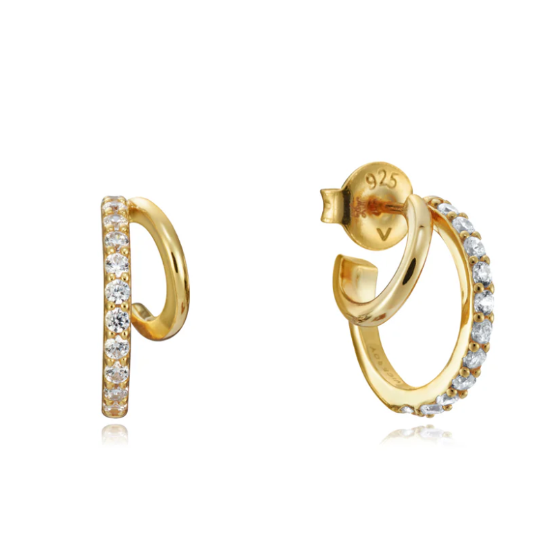 Pendientes Viceroy elegant plata circonitas baño oro 13000E000-93