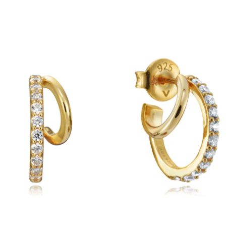 Pendientes Viceroy elegant plata circonitas baño oro 13000E000-93