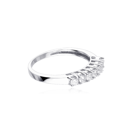 Anillo "Turín" Oro Blanco 18k y Diamantes 0.45 cts