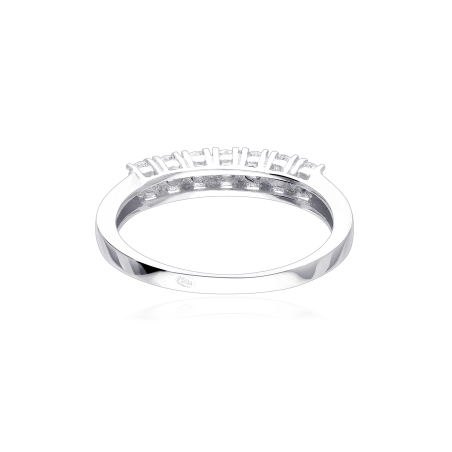 Anillo "Turín" Oro Blanco 18k y Diamantes 0.45 cts