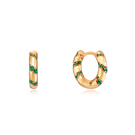 Pendientes Viceroy elegant plata circonitas verdes baño oro 13130E100-32