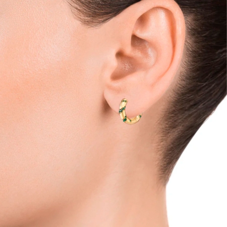 Pendientes Viceroy elegant plata circonitas verdes baño oro 13130E100-32
