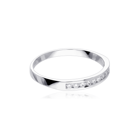 Anillo "Bérgamo" Oro Blanco 18k y Diamantes 0.20 cts