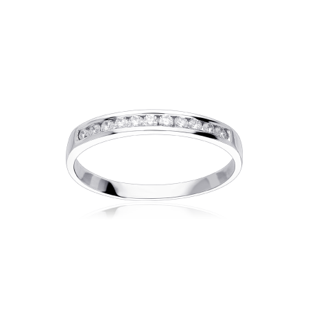 Anillo "Bérgamo" Oro Blanco 18k y Diamantes 0.20 cts