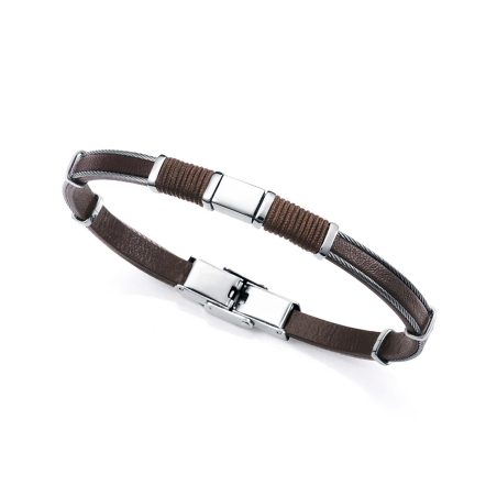 Pulsera Viceroy Acero y Piel Hombre 14127P01011