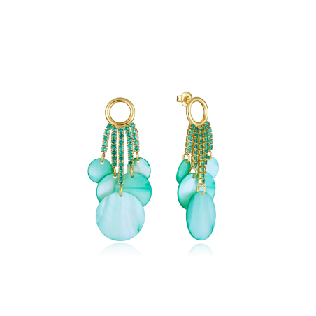 Pendientes Viceroy plata circonitas verdes 13192E100-92