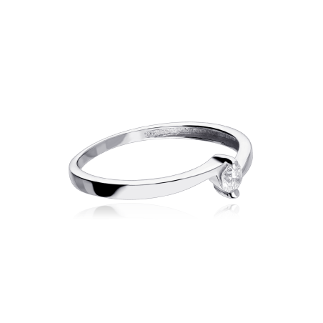 Anillo "Lecce" Oro Blanco 18k y Diamante 0.15 cts