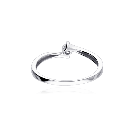 Anillo "Lecce" Oro Blanco 18k y Diamante 0.15 cts