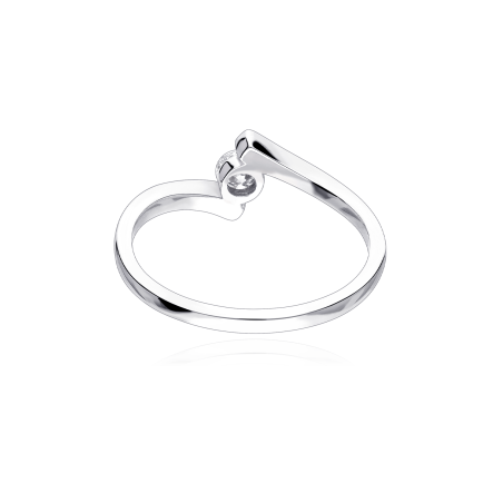 Anillo "Catania" Oro Blanco 18k y Diamante 0.22 cts