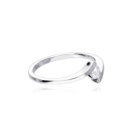 Anillo "Catania" Oro Blanco 18k y Diamante 0.22 cts