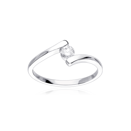 Anillo "Catania" Oro Blanco 18k y Diamante 0.22 cts