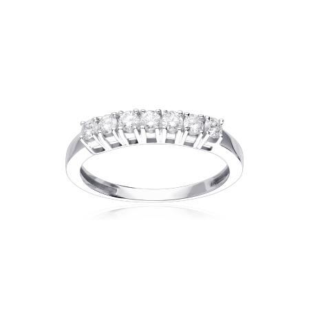Anillo "Turín" Oro Blanco 18k y Diamantes 0.45 cts