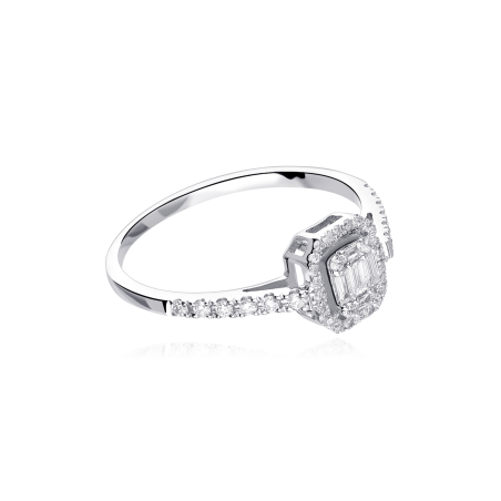 Anillo Oro Blanco 18k con Diamantes "Adorf"
