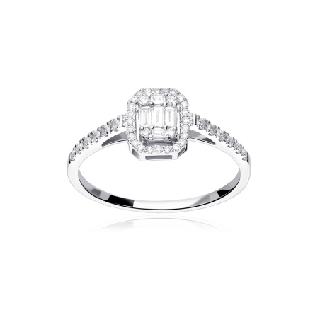Anillo Oro Blanco 18k con Diamantes "Adorf"