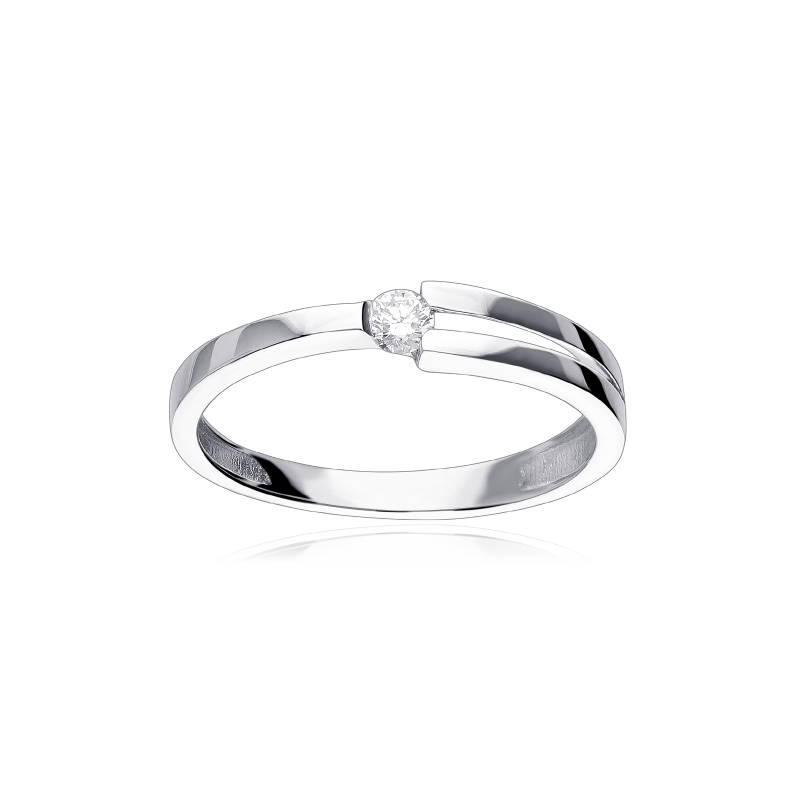 Anillo Oro 18k y diamantes 0.08cts "Pavía"