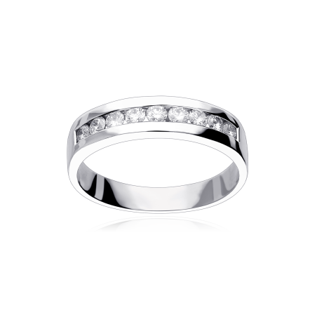 Anillo "Perugia" Oro Blanco 18k y Diamantes 0.40 cts