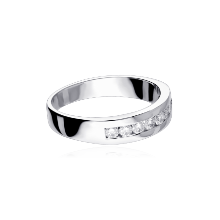Anillo "Perugia" Oro Blanco 18k y Diamantes 0.40 cts