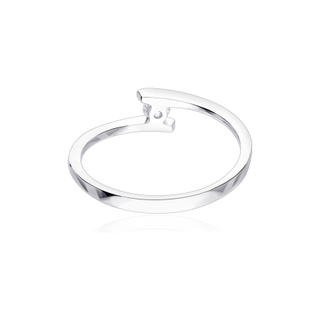 Anillo "Ravello" Oro Blanco 18k y Diamante 0.10 cts
