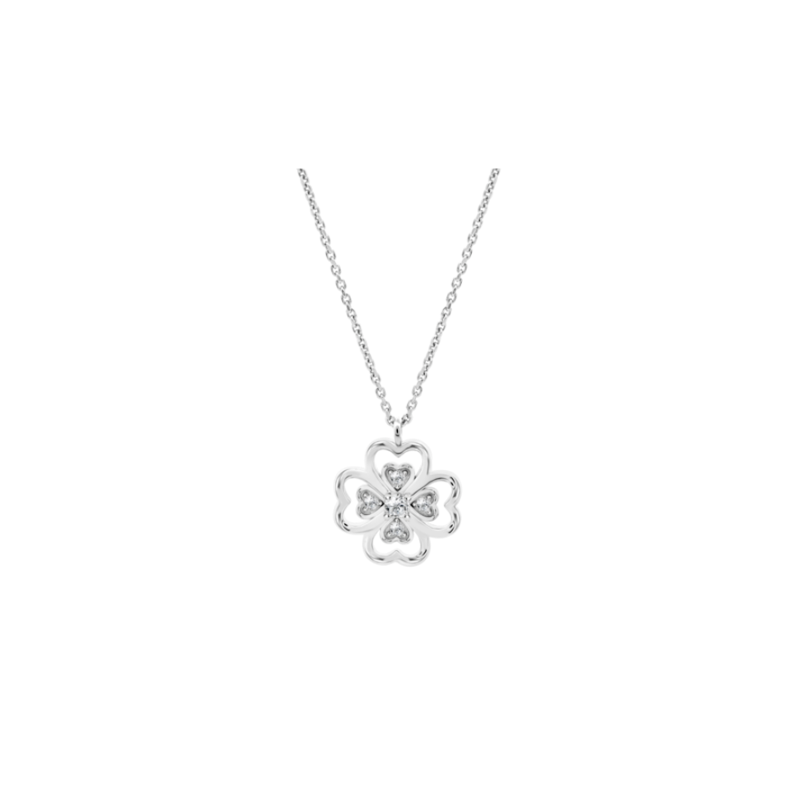 Collar Lotus plata trébol mujer LP3709-1/1