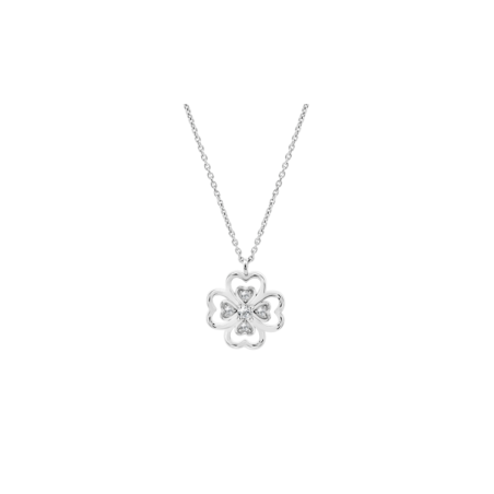 Collar Lotus plata trébol mujer LP3709-1/1