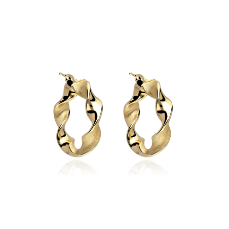 PENDIENTES ARO "KAHLO" 25mm ORO 18K