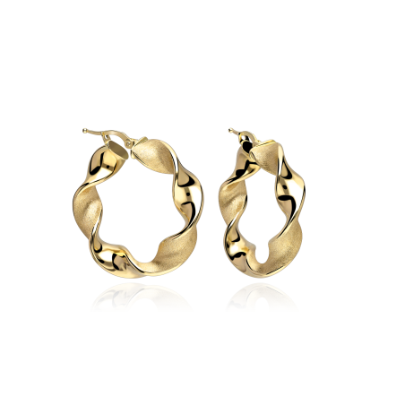 PENDIENTES ARO "KAHLO" 25mm ORO 18K
