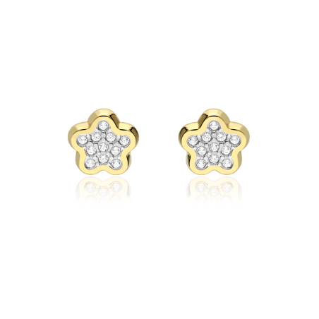 Pendientes Oro 18k y circonitas "Camila"