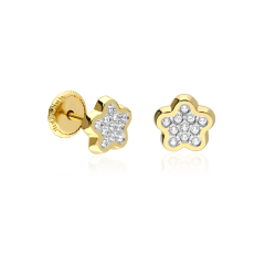 Pendientes Oro 18k y circonitas "Camila"