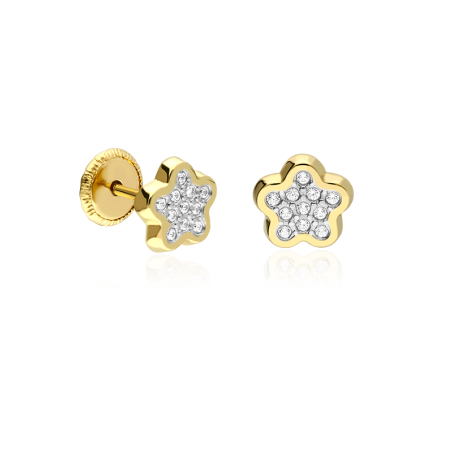 Pendientes Oro 18k y circonitas "Camila"