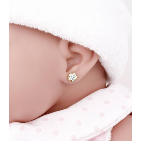 Pendientes Oro 18k y circonitas "Camila"