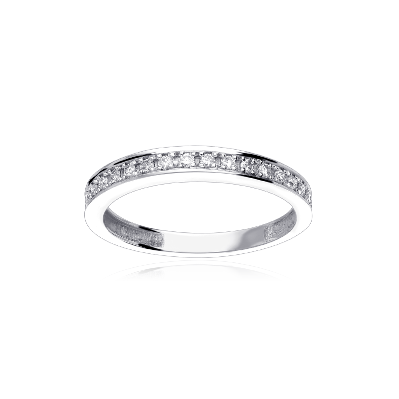 Anillo "Terni" Oro Blanco 18k y Diamantes 0.20 cts