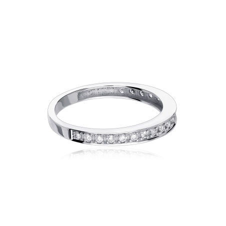 Anillo "Terni" Oro Blanco 18k y Diamantes 0.20 cts