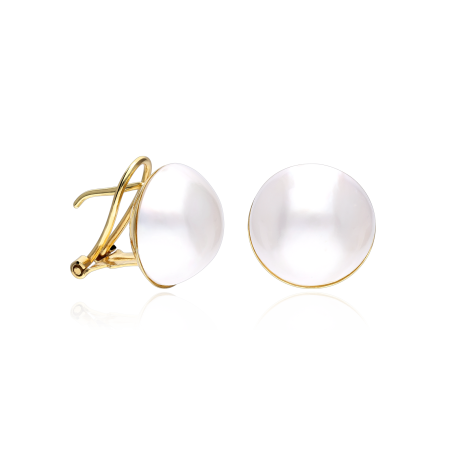 Pendientes Oro 18k Perlas Cultivadas Mabe "Camelia"