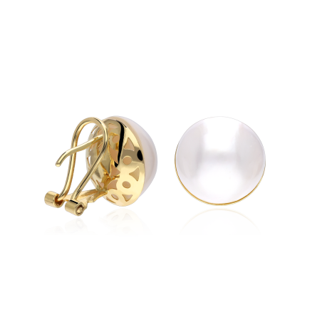 Pendientes Oro 18k Perlas Cultivadas Mabe "Camelia"