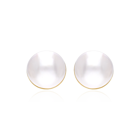 Pendientes Oro 18k Perlas Cultivadas Mabe "Camelia"