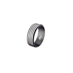 Anillo Lotus hombre acero negro LS2398-3/12