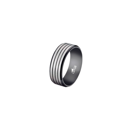 Anillo Lotus hombre acero negro LS2398-3/12