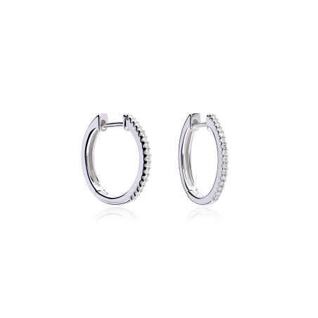 PENDIENTES ARO "BASSANO" DIAMANTES 0.12 CTS ORO 18K